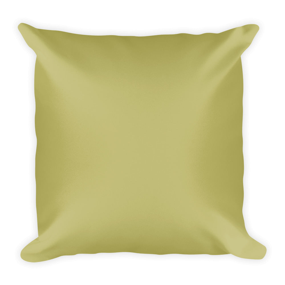 Dark Khaki Square Pillow