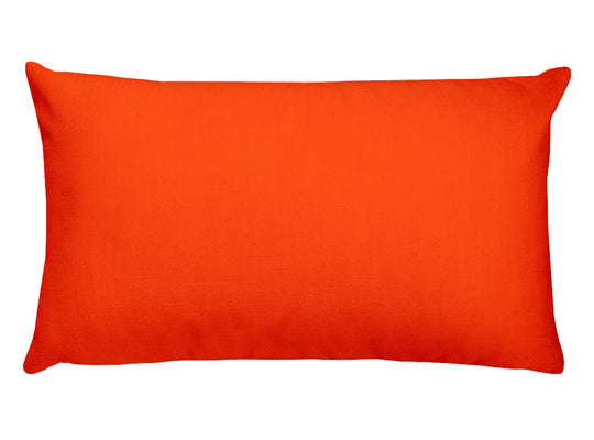 Orange Red Rectangular Pillow