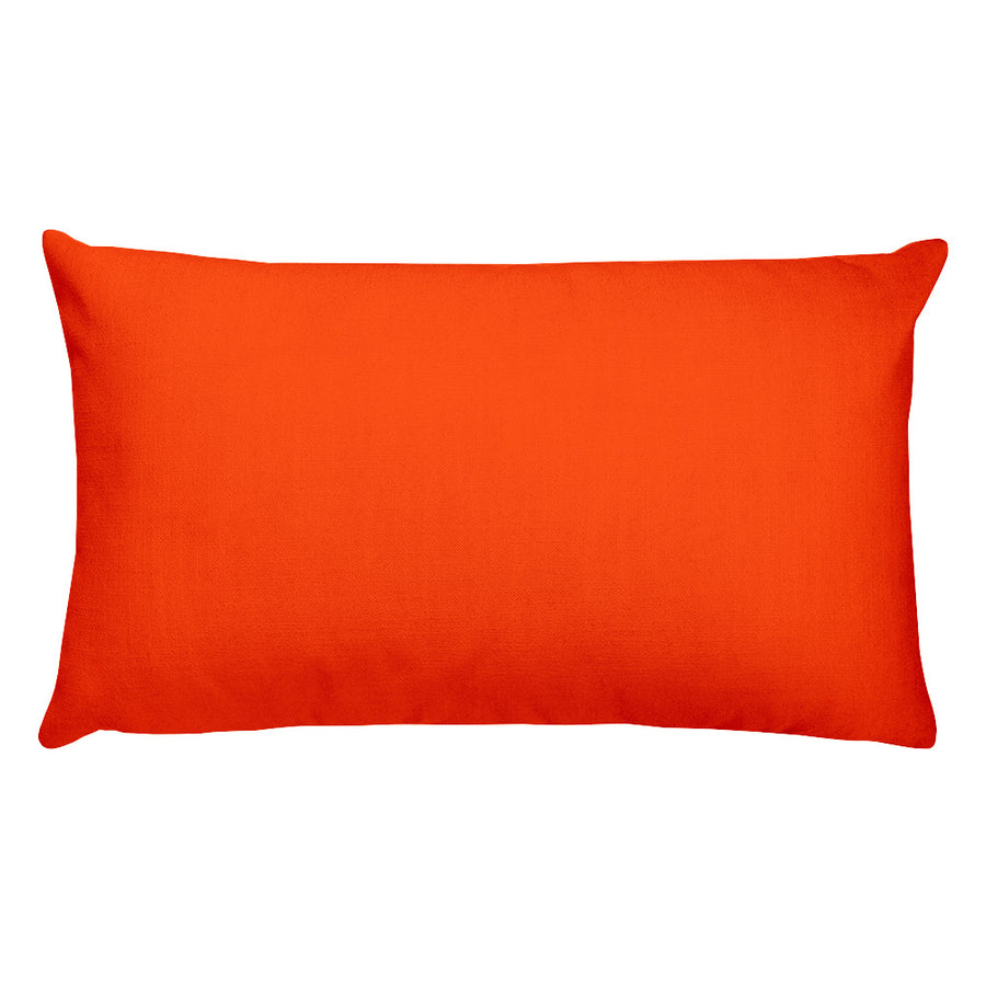 Orange Red Rectangular Pillow