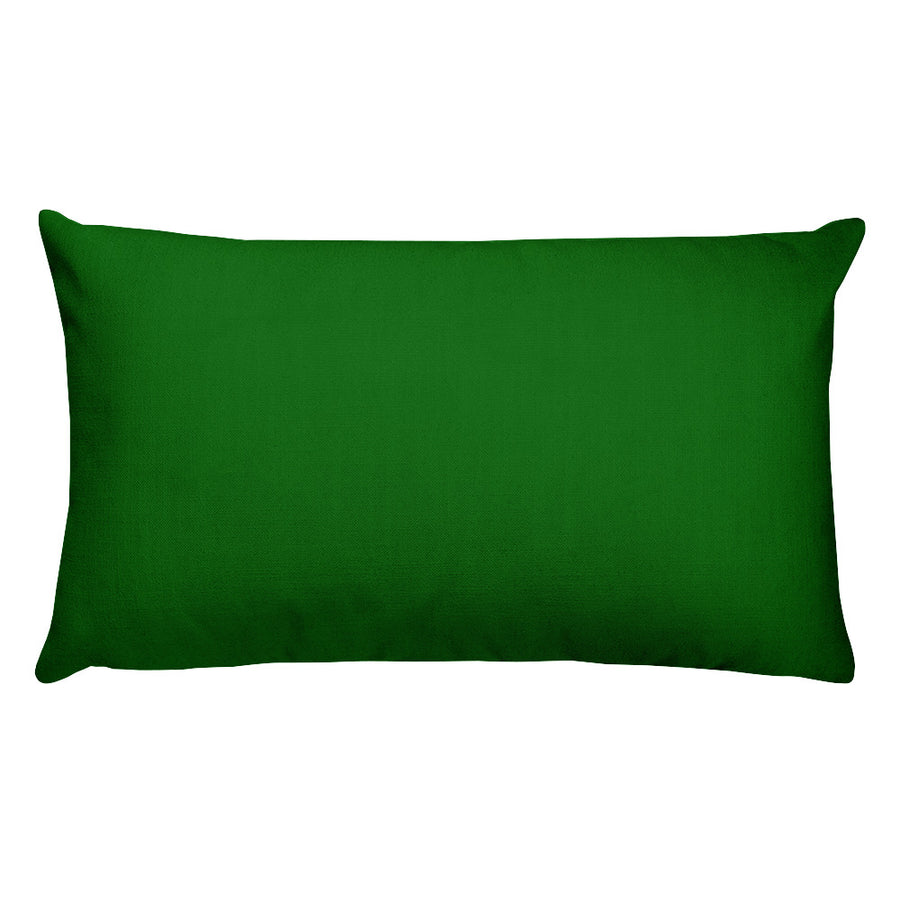 Dark Green Rectangular Pillow