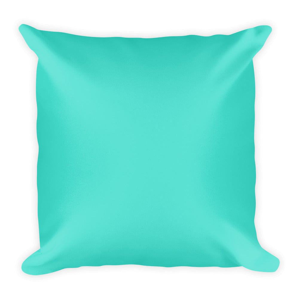 Turquoise Square Pillow