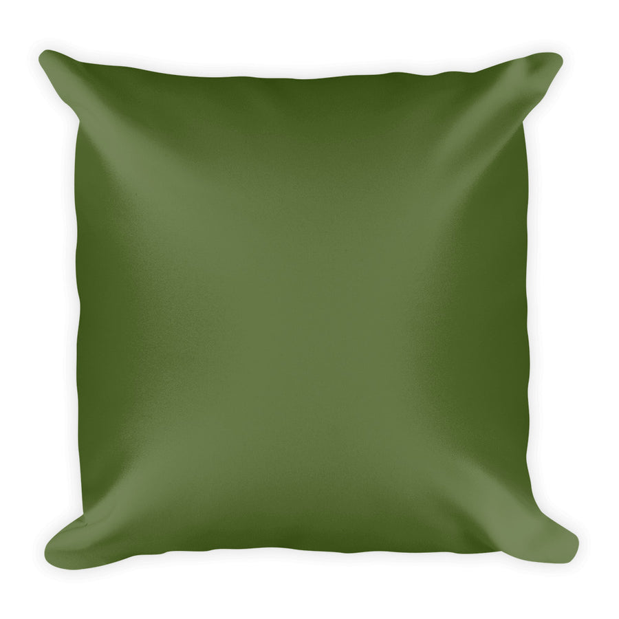 Dark Olive Green Square Pillow