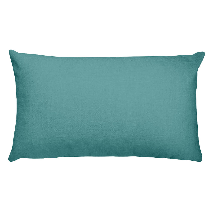 Cadet Blue Rectangular Pillow
