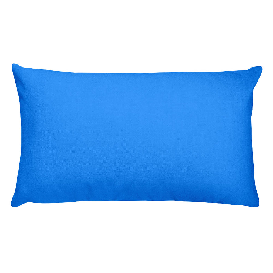 Dodger Blue Rectangular Pillow