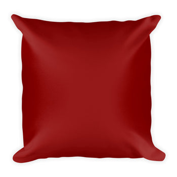 Dark Red Square Pillow