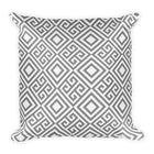 Grey Maze Square Pillow