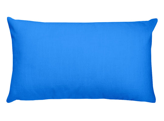 Dodger Blue Rectangular Pillow